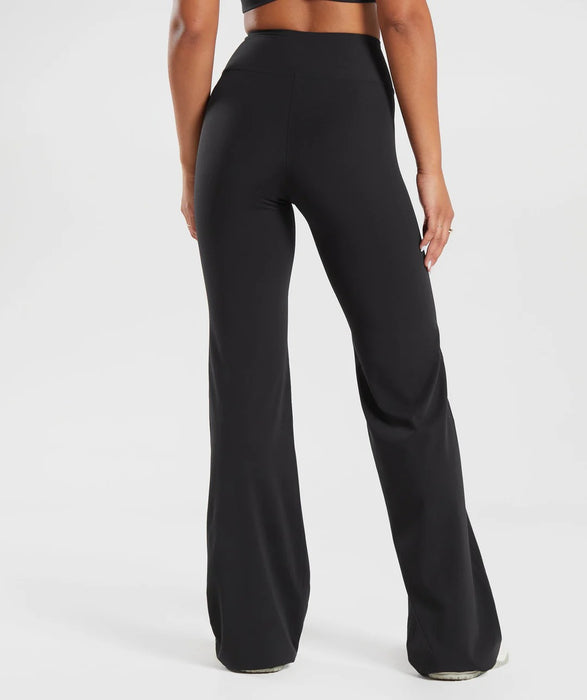 Crossover Tall Flared Leggings - Black