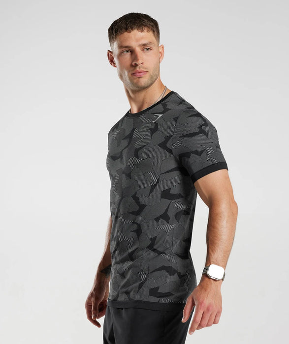 Sport Seamless T-Shirt - Black/Light Grey