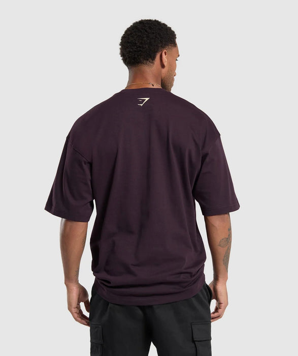 American Muscle Extreme Oversized T-Shirt - Plum Brown