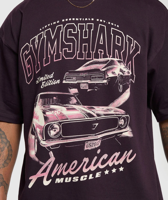 American Muscle Extreme Oversized T-Shirt - Plum Brown