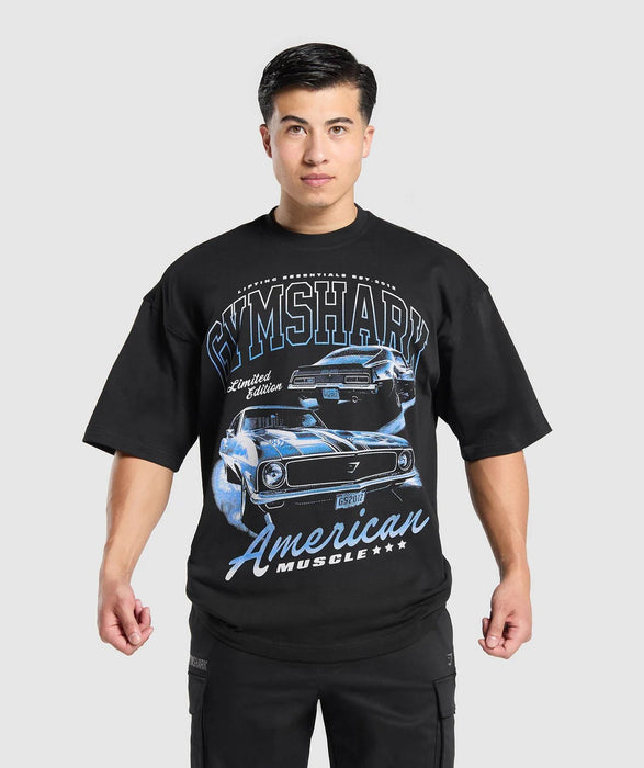 American Muscle Extreme Oversized T-Shirt - Black