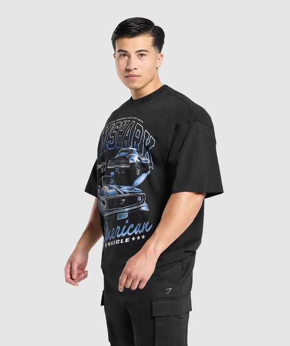 American Muscle Extreme Oversized T-Shirt - Black