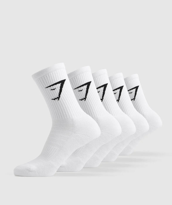 Crew Socks 5pk - White