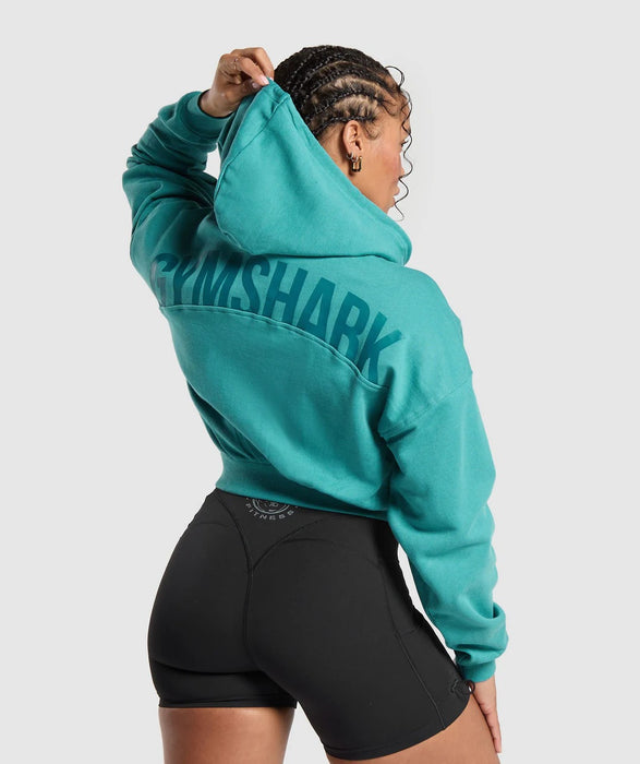 Gymshark Power Midi Zip Hoodie Bondi Teal