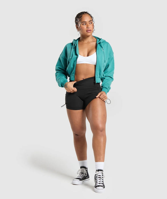 Gymshark Power Midi Zip Hoodie Bondi Teal