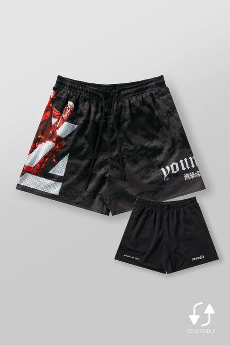 1126- AOT© x YLA Mesh Shorts Colossal Titan