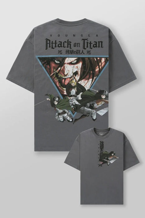 4191 - AOT© x YLA Classic Tees Titan Trio Grey