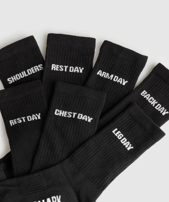 GFX Crew Socks 7PK - Black