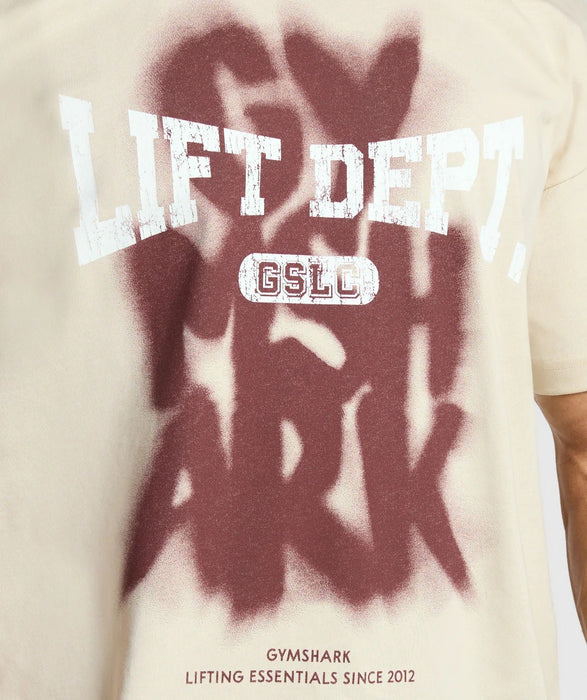 Lifting Dept Graffiti T-Shirt Ecru White