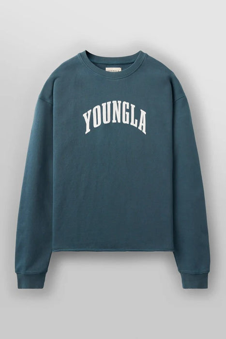 826 - Uni Crewneck Deep Teal Wash