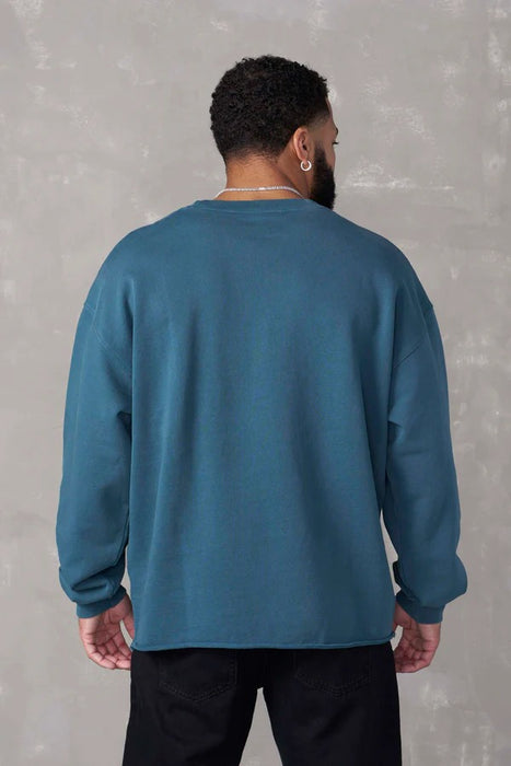 826 - Uni Crewneck Deep Teal Wash