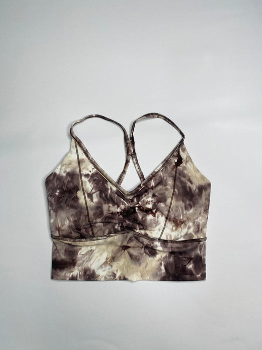 ELEVATE LONGLINE SPORTS BRA-Cement Brown Spray Dye