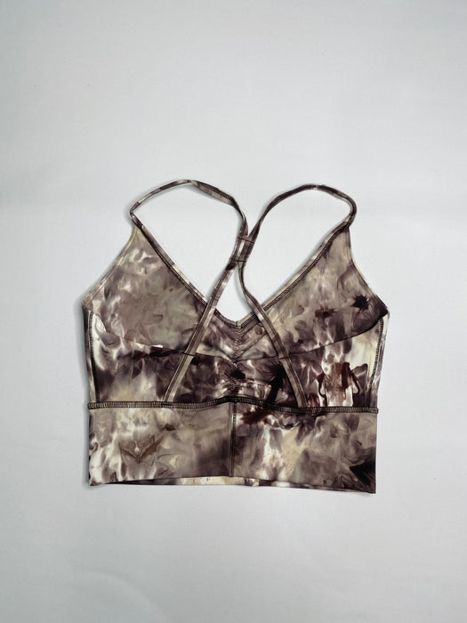 ELEVATE LONGLINE SPORTS BRA-Cement Brown Spray Dye