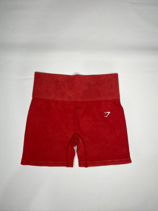 Gains Seamless Washed Shorts - Carmine Red