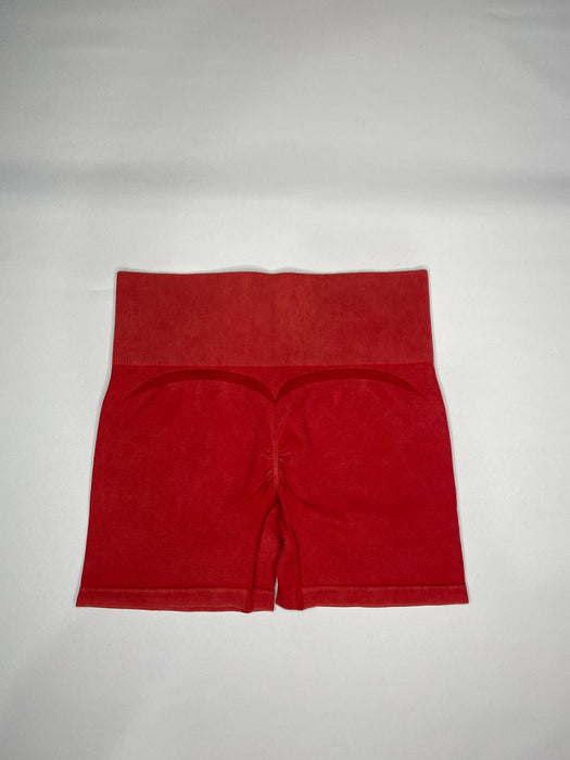 Gains Seamless Washed Shorts - Carmine Red
