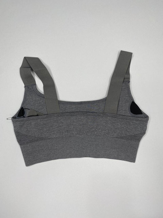 W308 SEAMLESS SPORTS BRA STONE GREY