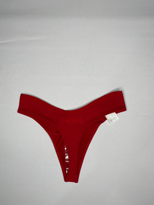 SEAMLESS DIPPED FRONT THONG - CARMINE RED
