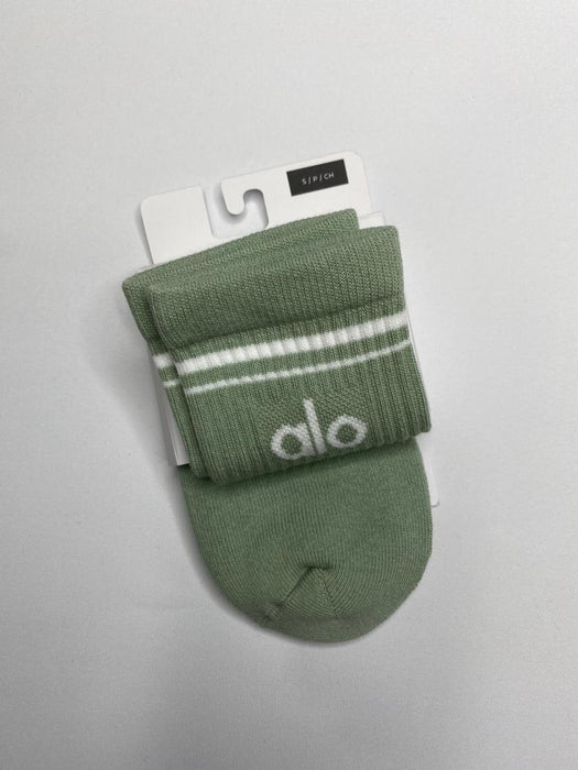 UNISEX HALF-CRW THROWBACK SOCK ICY SAGE/WHITE