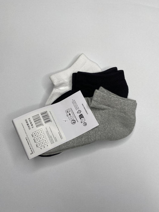 TRAINER SOCKS 3PK / WHITE/BLACK/LIGHT GREY MARL