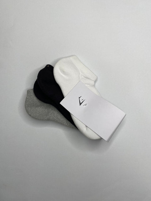 TRAINER SOCKS 3PK / WHITE/BLACK/LIGHT GREY MARL