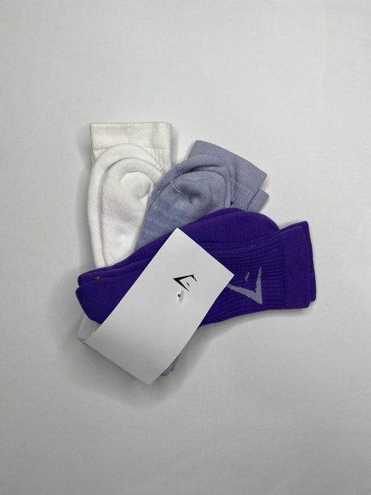 CREW SOCKS 3PK-Stellar Purple/Silver Lilac/White