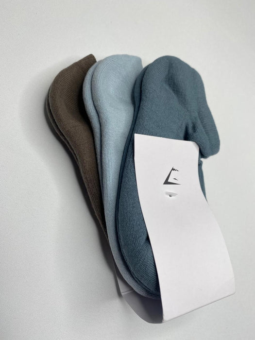 TRAINER SOCKS 3PK / DENIM TEAL/BLUE/CAMO BROWN
