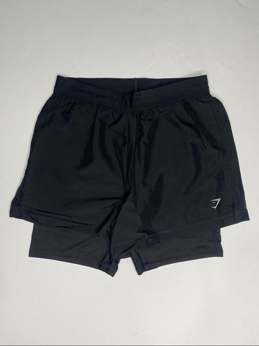 RUNNING 2 IN 1 SHORTS - BLACK