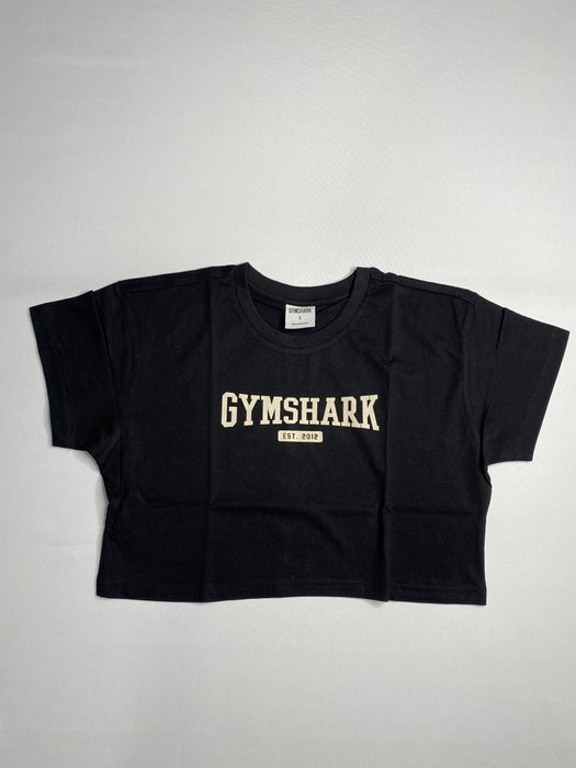 COLLEGIATE LIFESTYLE CROP TOP - BLACK
