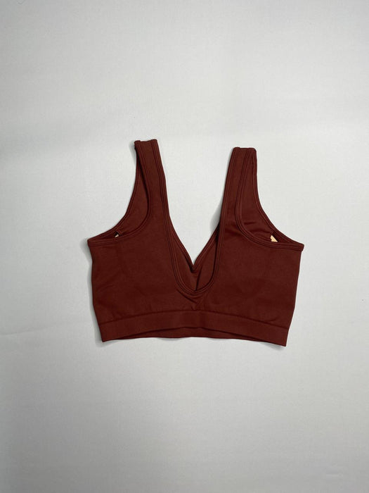 Everyday Seamless Sports Bra - Burgundy Brown