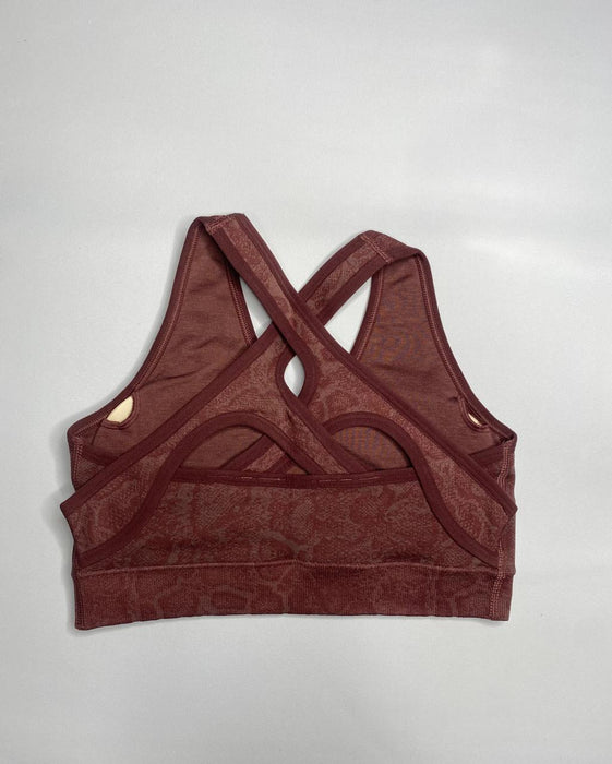 Adapt Animal Seamless Sports Bra - Modern Blush Pink/Magenta Brown