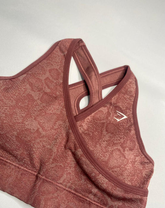 Adapt Animal Seamless Sports Bra - Modern Blush Pink/Magenta Brown