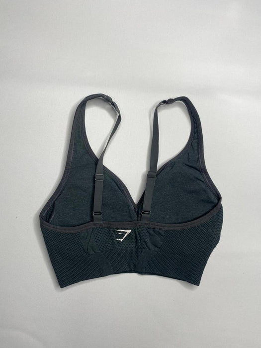 Vital V Neck Sports Bra - Strong grey marl