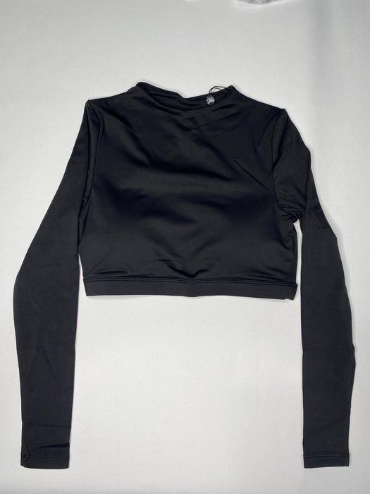 W345 HYBRID LONG SLEEVE BRA - BLACK