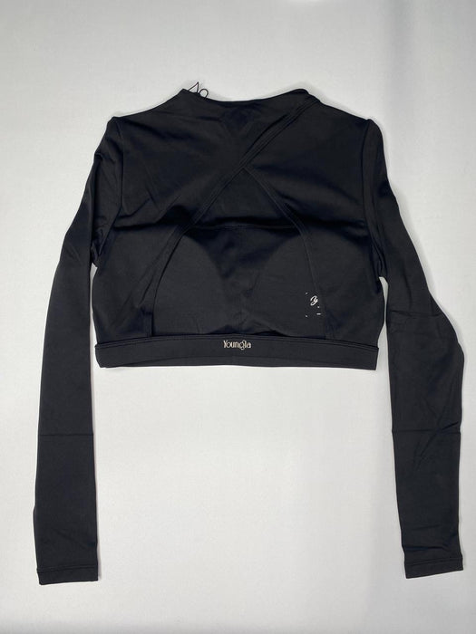 W345 HYBRID LONG SLEEVE BRA - BLACK