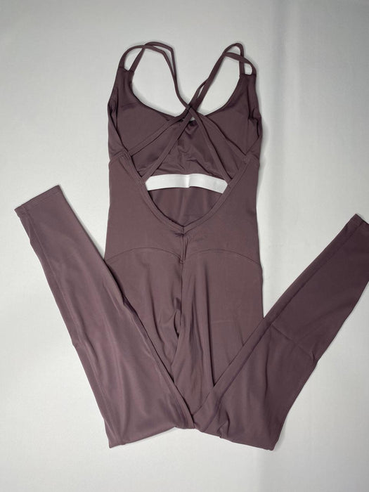 W261 THE BACK STORY ROMPER - PLUM PURPLE