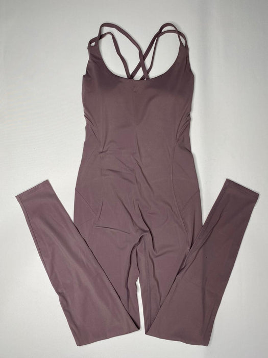 W261 THE BACK STORY ROMPER - PLUM PURPLE