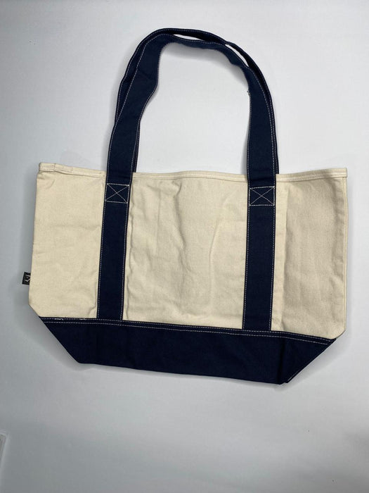 Collegiate Oversized Tote - Oat White/Heavy Blue