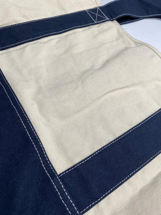 Collegiate Oversized Tote - Oat White/Heavy Blue