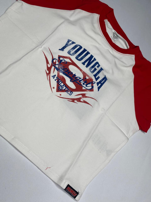 W492 SUPERMAN BABY TEE WHITE/RED
