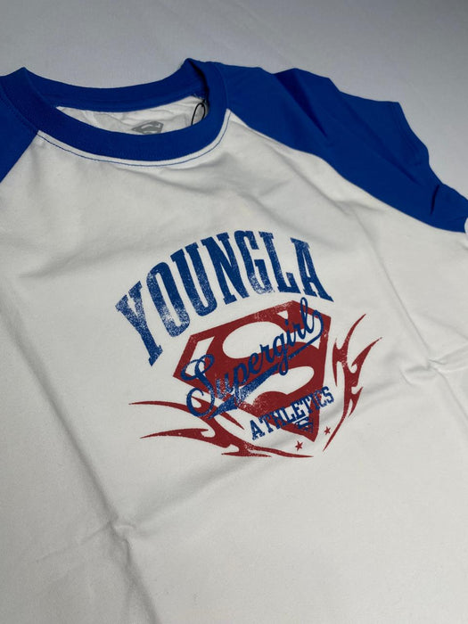 W492 SUPERMAN BABY TEE WHITE/BLUE
