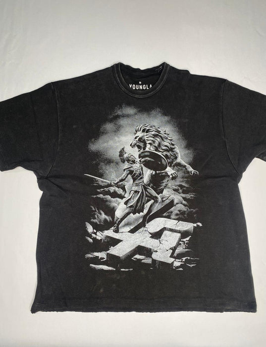 4122 - GLADIATOR TEES - BLACK WASH