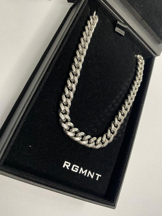 CUBAN LINK CHAIN 10MM - SILVER RG165 20"