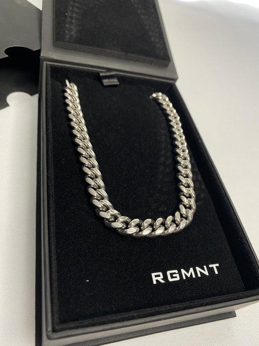 CUBAN LINK CHAIN 10MM - SILVER RG165 20"