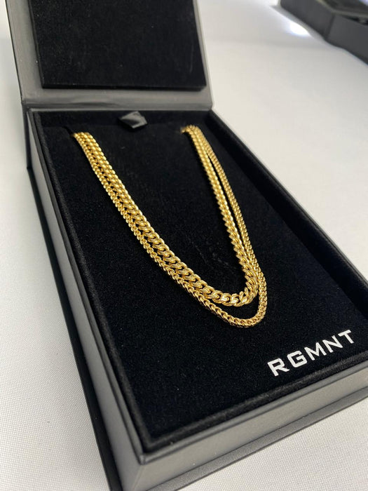 CUBAN LINK+ FRANCO LINK STACK - GOLD RG131+RG120