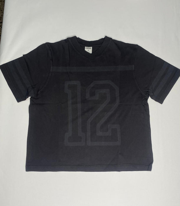 COLLEGIATE WASHED JERSEY T-SHIRT BLACK