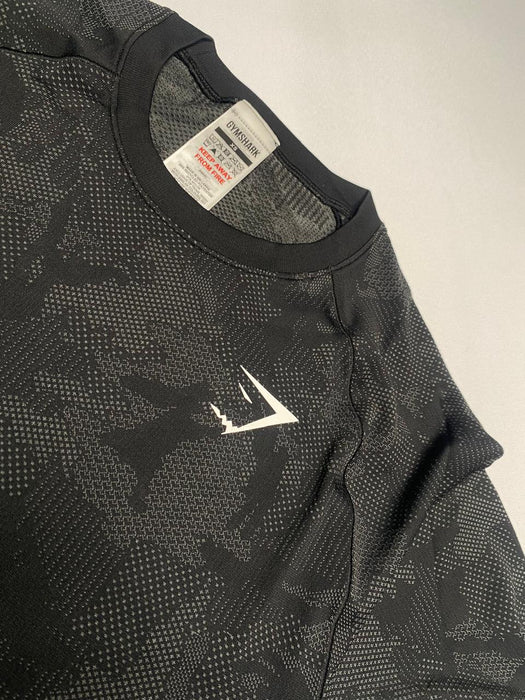 Geo Seamless Long Sleeve T-Shirt - Black/Charcoal Grey