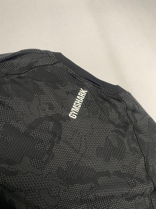 Geo Seamless Long Sleeve T-Shirt - Black/Charcoal Grey