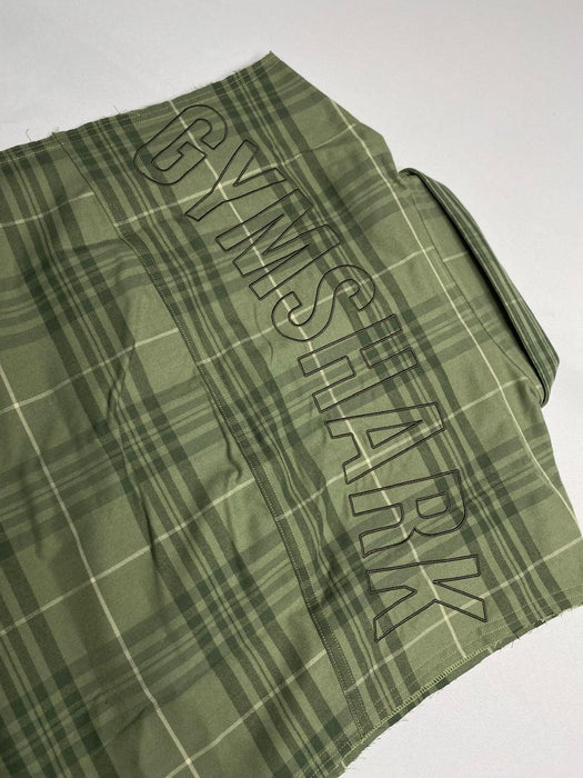 Check Sleeveless Shirt Natural Sage Green
