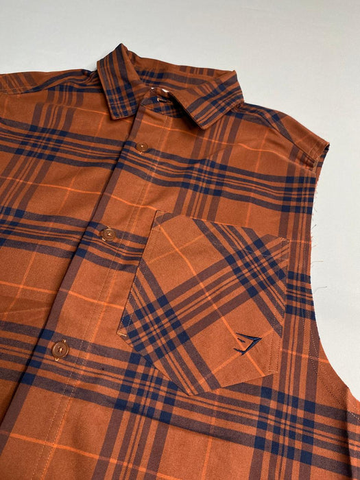 Check Sleeveless Shirt Canyon Brown
