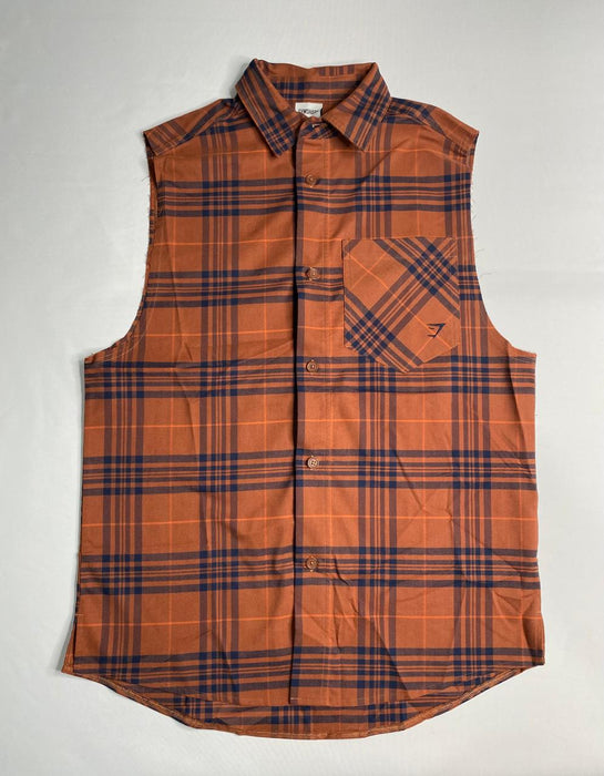 Check Sleeveless Shirt Canyon Brown
